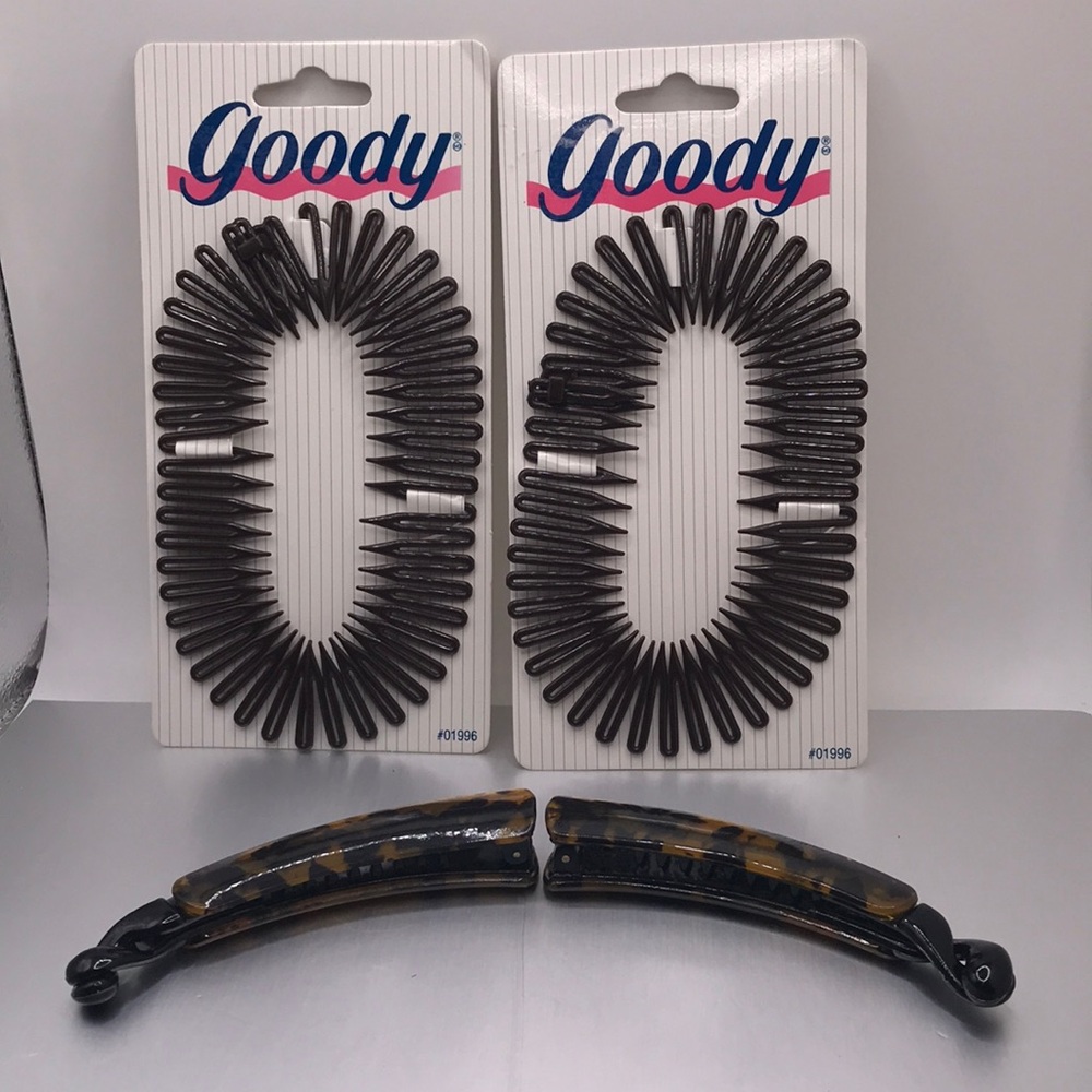 Goody Hair Clips Set in Black and Brown